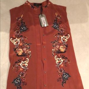 Floral ALL SAINTS shirt dress with tag